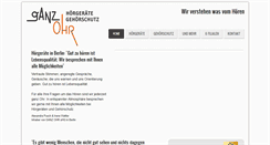 Desktop Screenshot of ganzohr.de